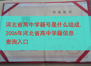 河北省高中学籍号是什么组成,2006年河北省高中学籍信息查询入口
